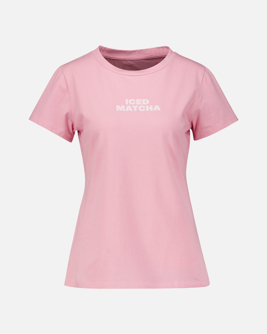 Floyd Dina Matcha – Rosa t-skjorte med stort print på ryggen