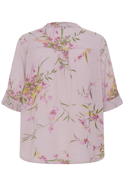 Sorbet SBalexa – Pudderrosa bluse med blomsterprint