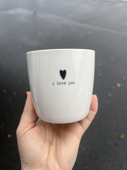 Sögne Home Krus Hvitt "I Love You"