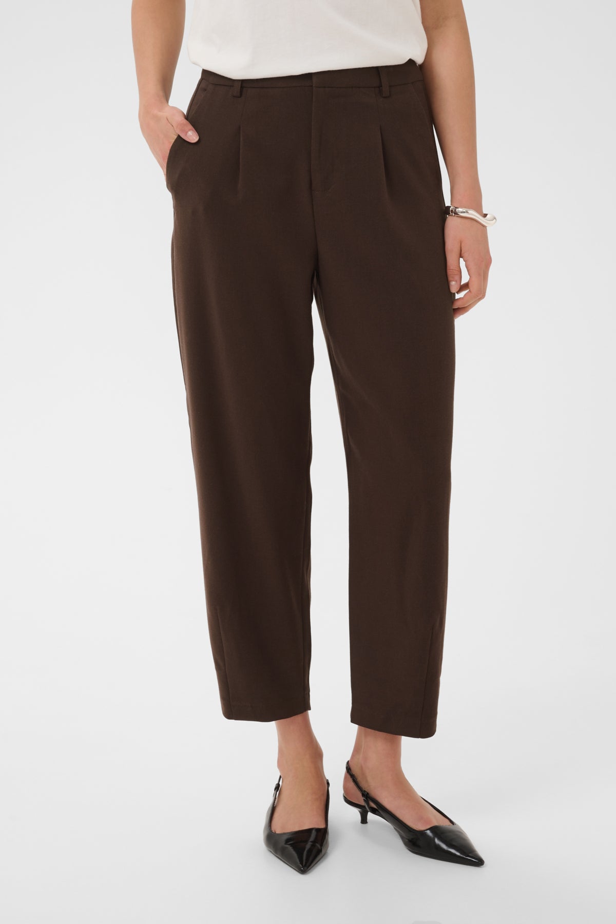 Kaffe Clothing KAmerle 7/8 Pants Suiting Coffee Bean