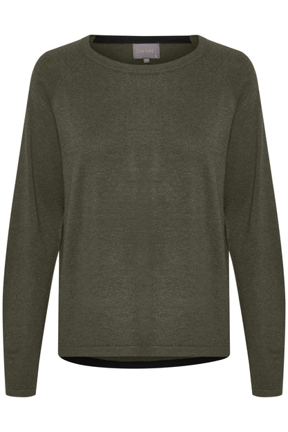 Culture CUannemarie Solid Jumper Olive Night Melange