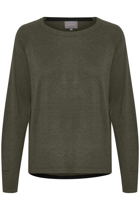 Culture CUannemarie Solid Jumper Olive Night Melange