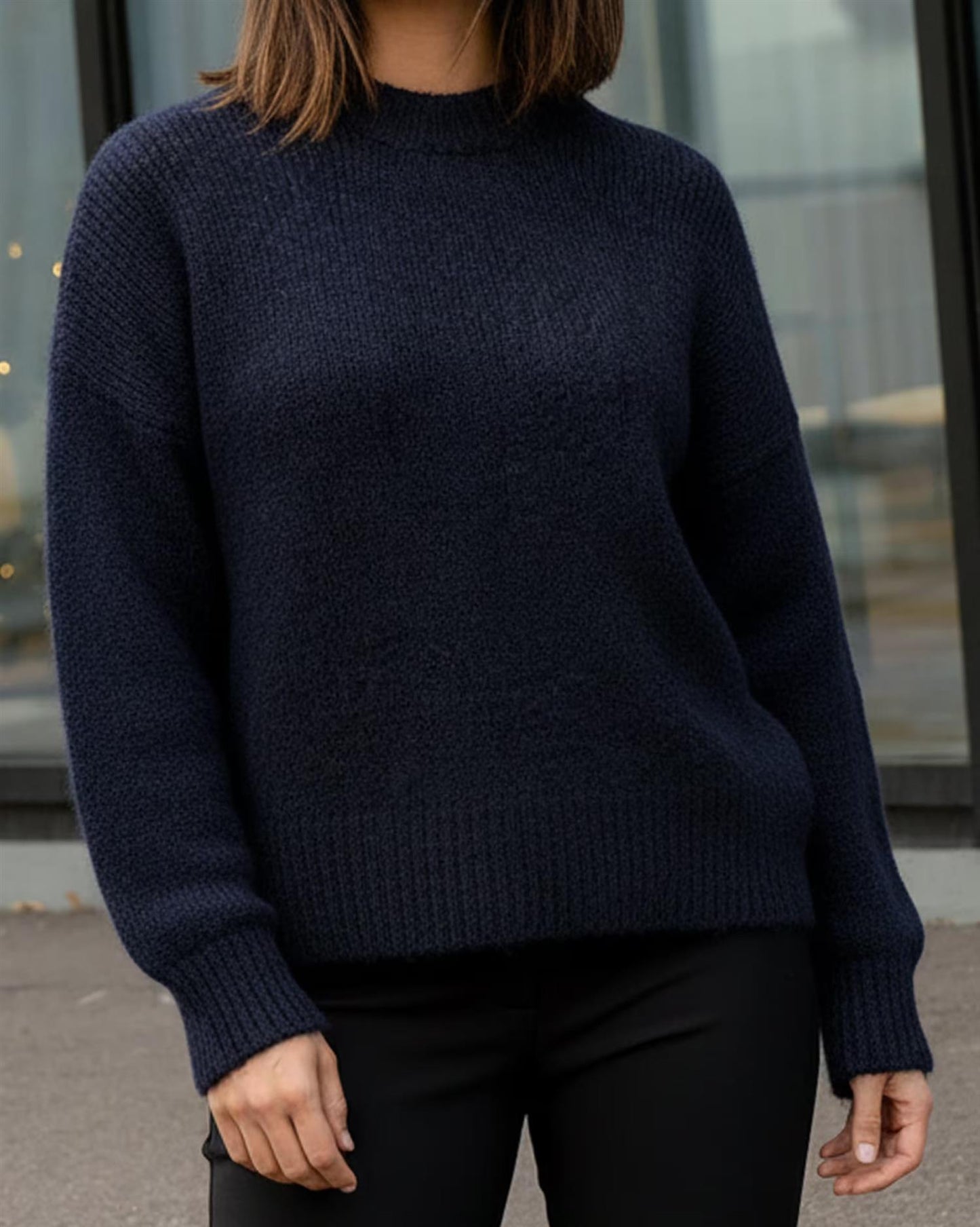 Floyd Lonny Strikkegenser Navy