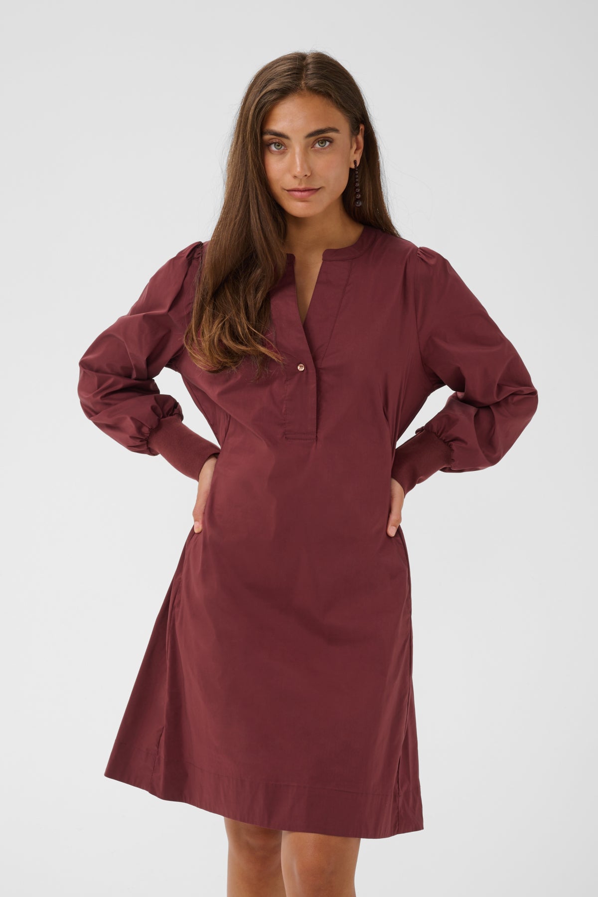 Culture CUzila Antoinett Rib Dress Chocolate Truffle