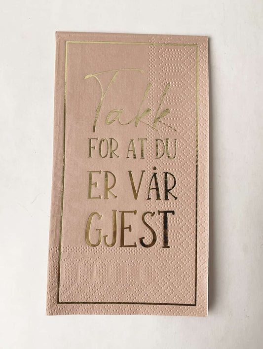 Trend Design Servietter Buffet «Takk for at du er vår gjest»