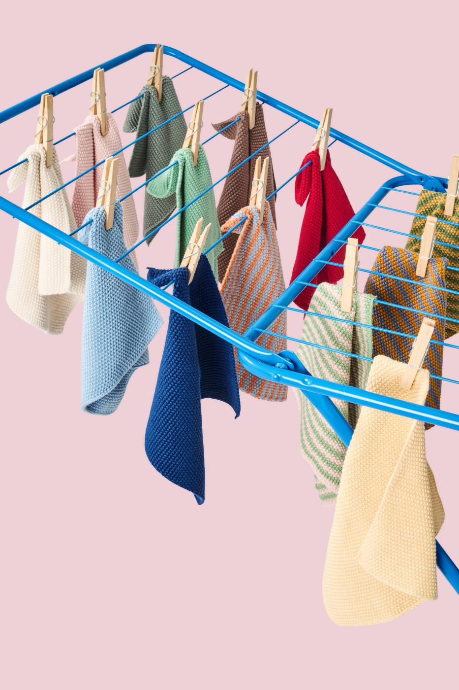 Ib Laursen Oppvaskklut Mynte Blue Bell strikket