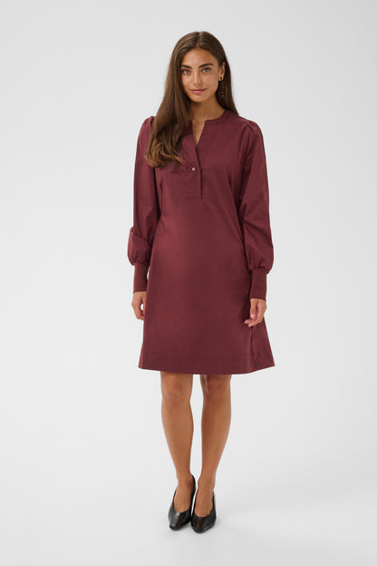 Culture CUzila Antoinett Rib Dress Chocolate Truffle