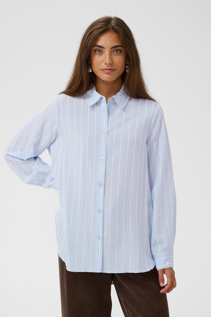 Culture CUarin Shirt Blue/White Stripe