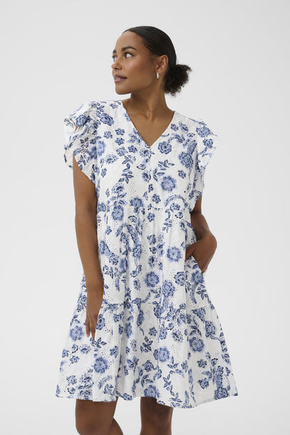 Kaffe Clothing KAluisa Dress - Chalk Midnight Flower
