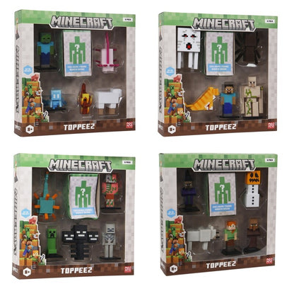 MINECRAFT 3D Figure 6 pack Deluxe box