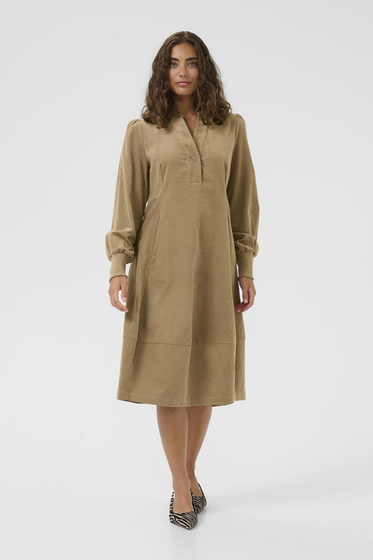 Culture CUrhaena LS Dress Timber Wolf Brown