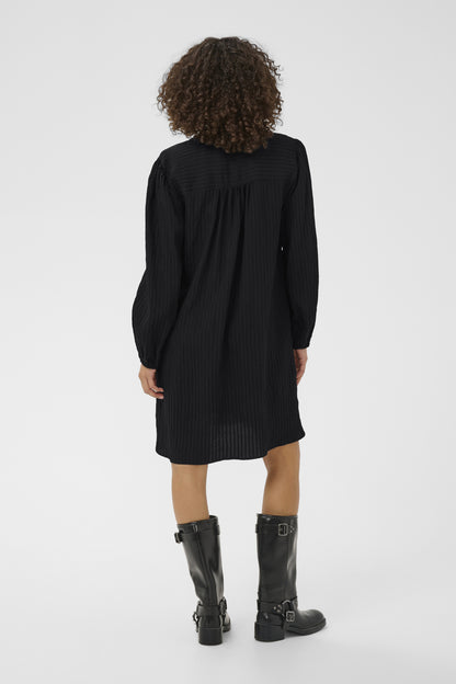 Kaffe Clothing KAsuma Frill Dress Black Deep