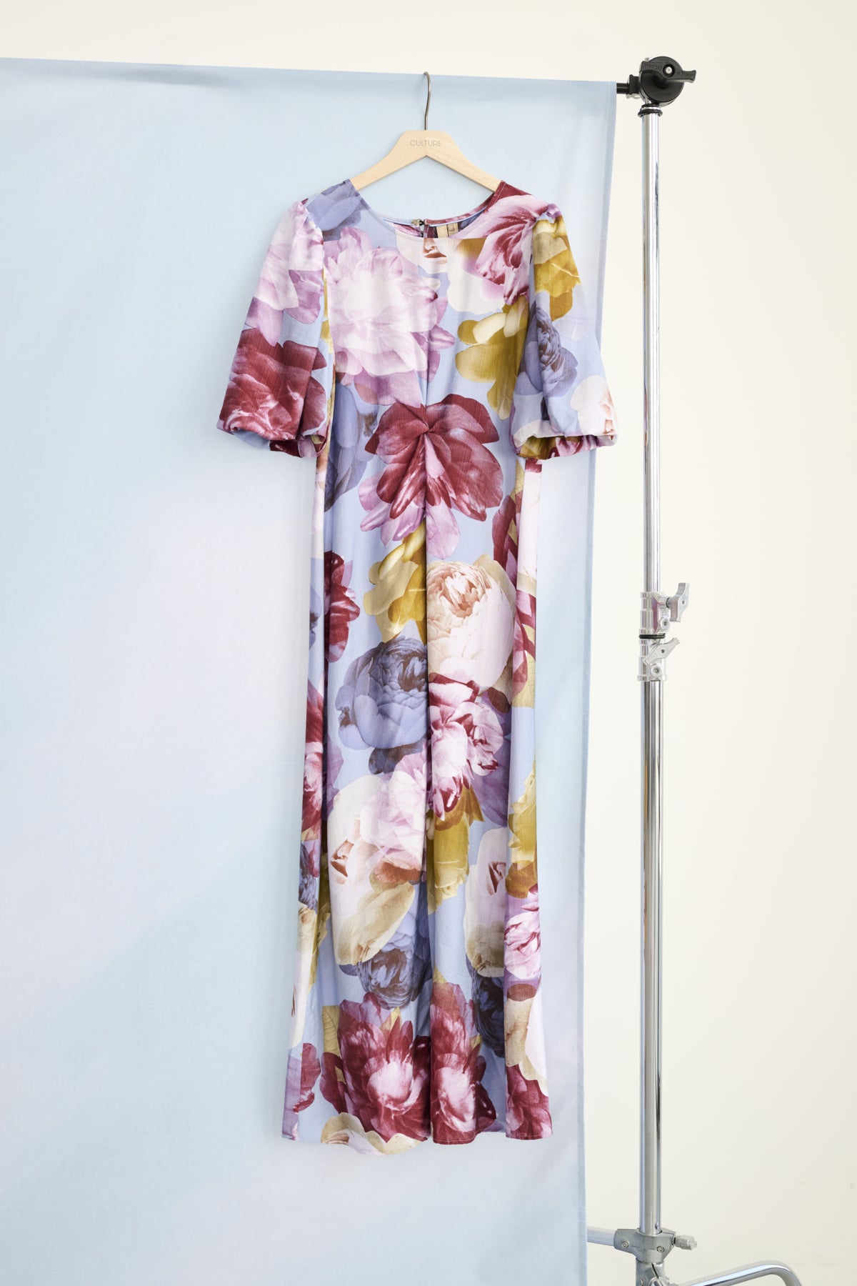 Culture CUmagna Greece Long Dress Blue/Pink/Yellow Flower