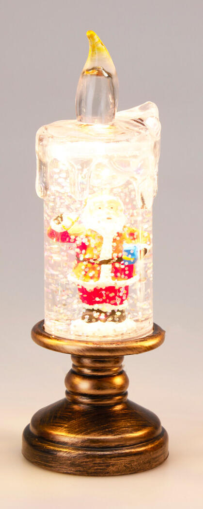 Lys Figurer Vann/Glitter/LED 15,5cm 4ass Batteri inkl:3xLR44