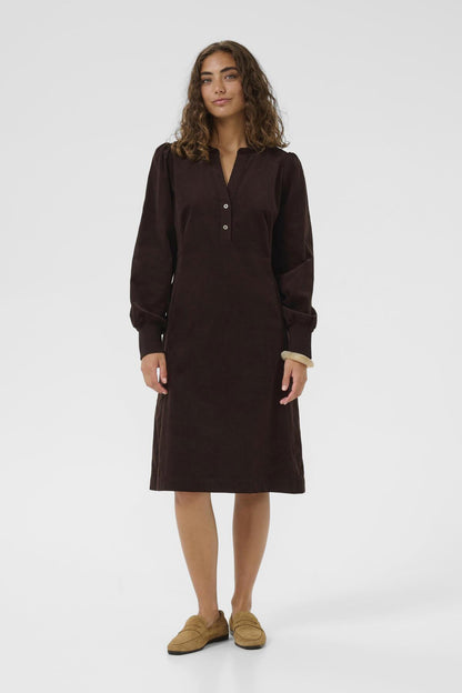 Culture CUula Rhaena LS Dress Coffee Bean