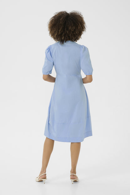 Culture CUantoinett SS Placket Dress Forever Blue