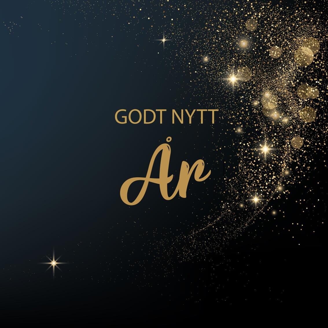 Serviett Godt Nytt år Gulltrykk Lunsjserviett (20 stk)