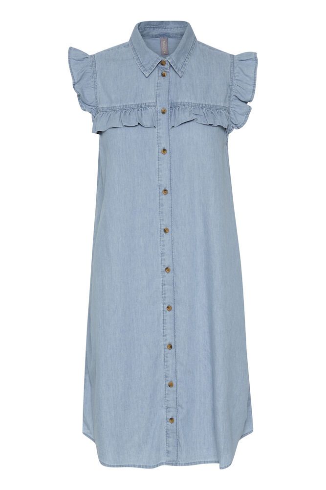 Culture CUaurelia Short Dress Light Blue Wash