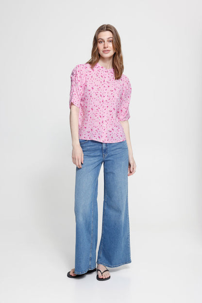 Ichi IHvera – Rosa bluse med blomsterprint