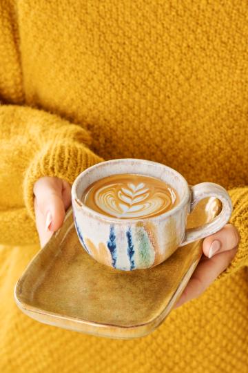 Ib Laursen Krus med håndtak Trosa blå struktur