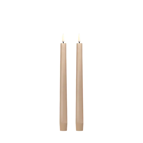 Uyuni Kronelys 2,3 cm x 25 cm Beige 2 pk