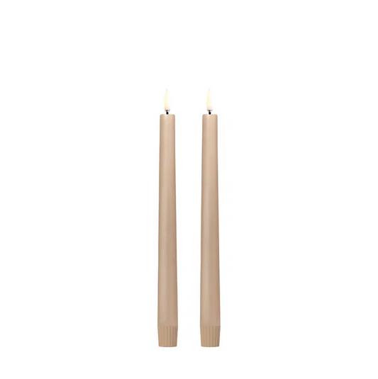 Uyuni Kronelys 2,3 cm x 25 cm Beige 2 pk