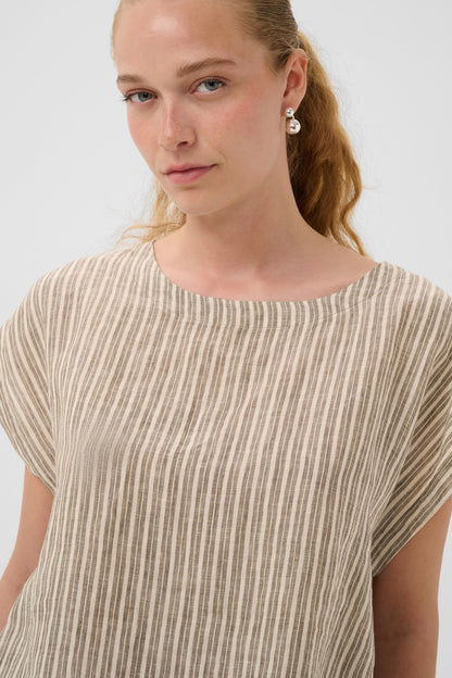 Culture CUaniela Molly – Kortermet lintopp med striper