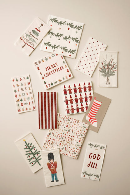 Ib Laursen Servietter God Jul og juleranker