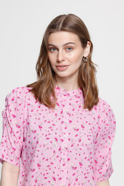 Ichi IHvera – Rosa bluse med blomsterprint