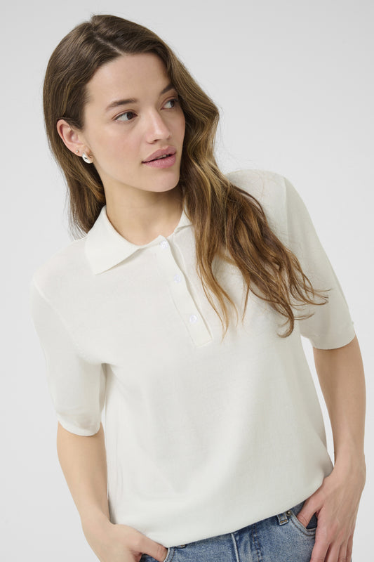 Kaffe Clothing KAlizza Basic Polo Pullover Chalk