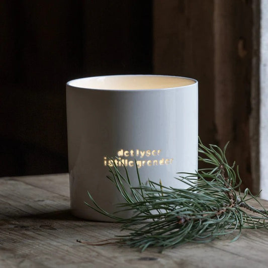 Sögne Home Hvit Telysholder "Det Lyser I Stille" Large