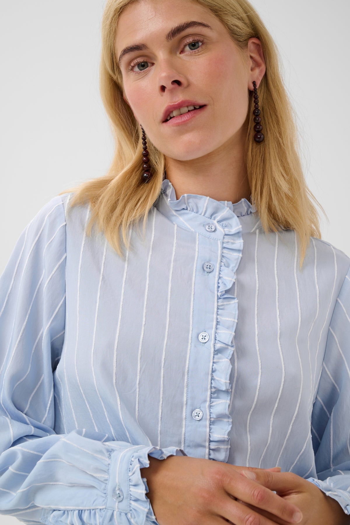 Culture CUarin Blouse Blue/White Stripe