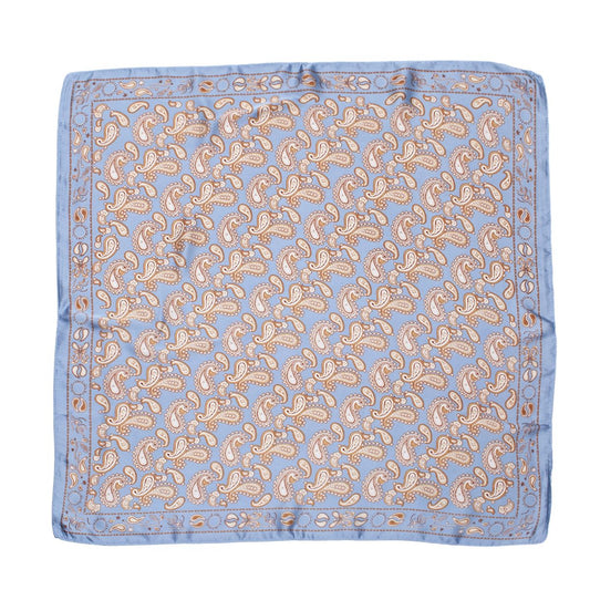 Nora Norway Scarf Silky paisley Lightblue