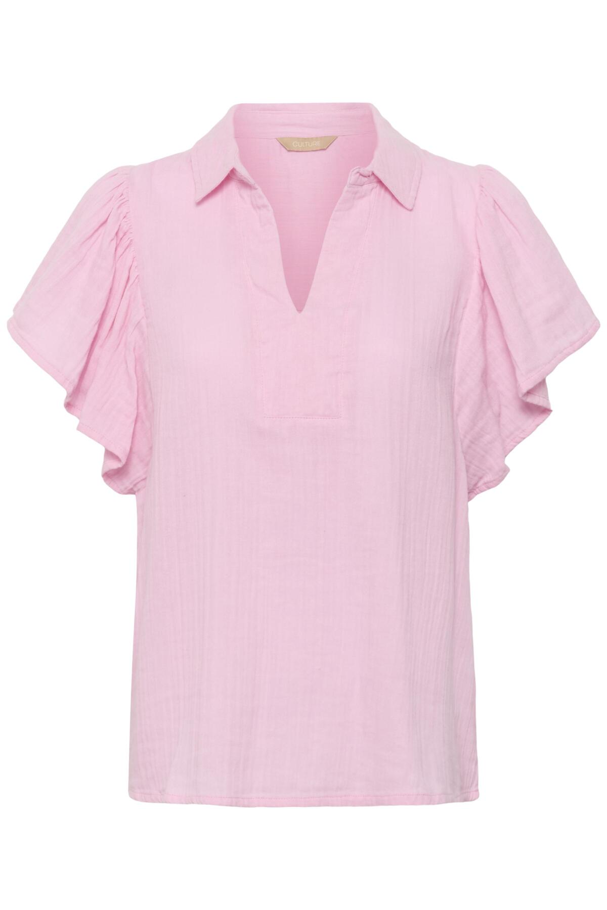 Culture CUpenny Elina – Lys rosa bluse med broderier