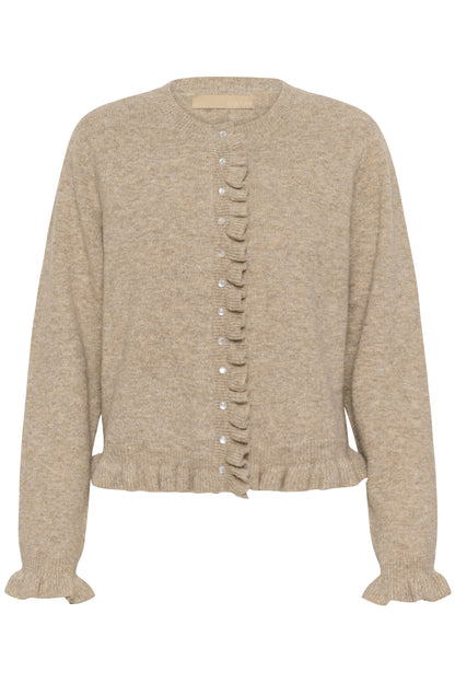 Culture CUjulietta Frill Cardigan Dune Melange