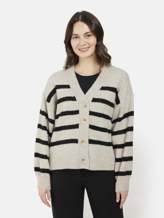 B. Copenhagen Strikkegenser stripete Sort/Offwhite