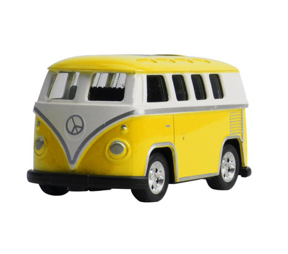 VW Klassisk buss California M/Pull-back, 4 Assorterte Modeller
