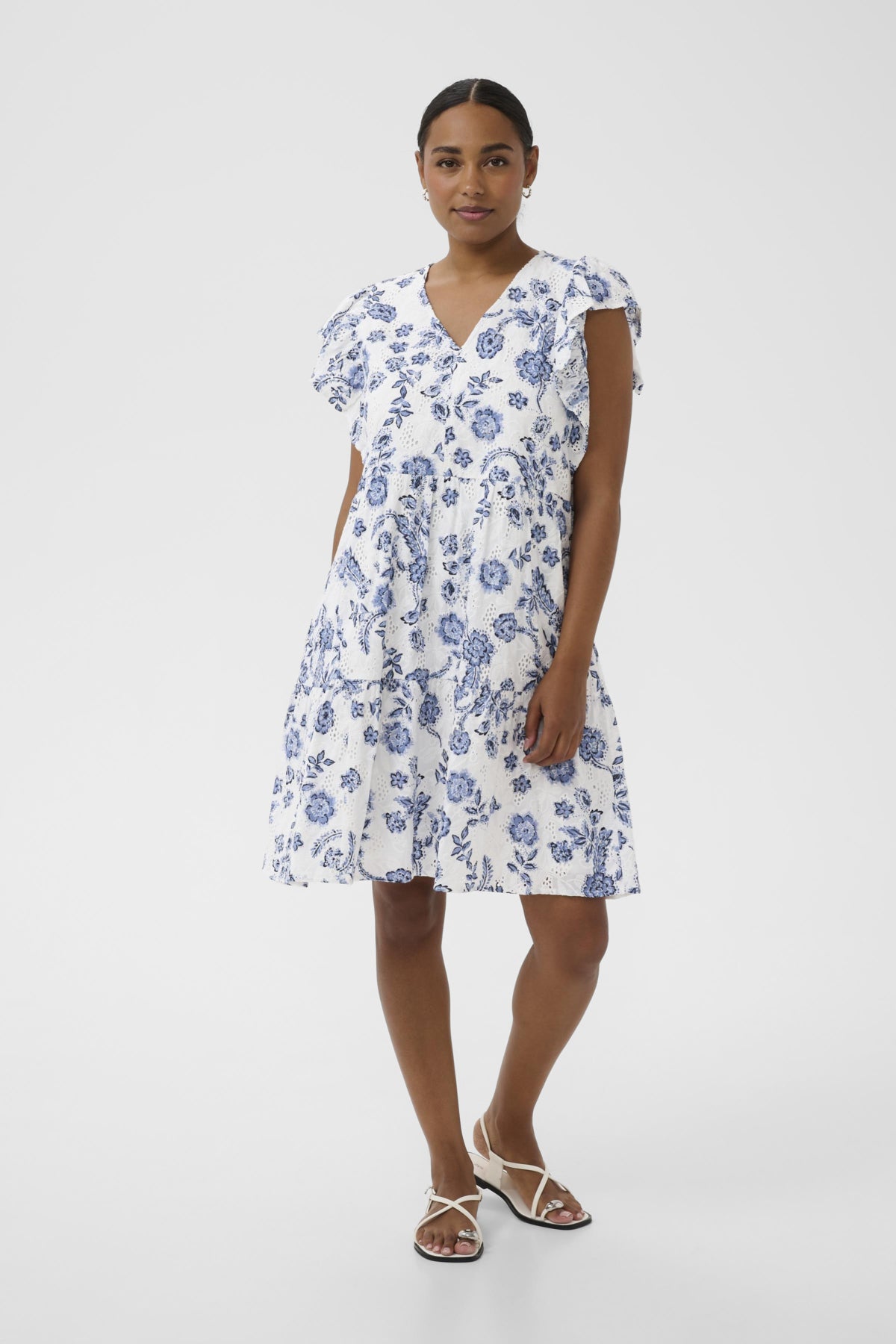 Kaffe Clothing KAluisa Dress - Chalk Midnight Flower
