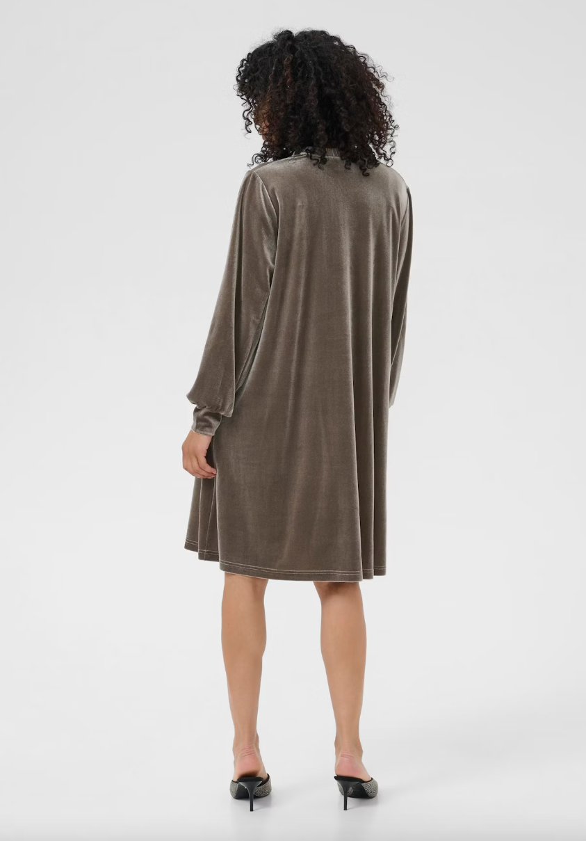 Kaffe Clothing KAkelly Flounce Dress Morel