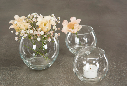 Lysholder/vase Rund