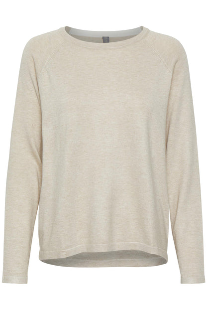 Culture CUannemarie Solid Jumper Warm Sand Melange