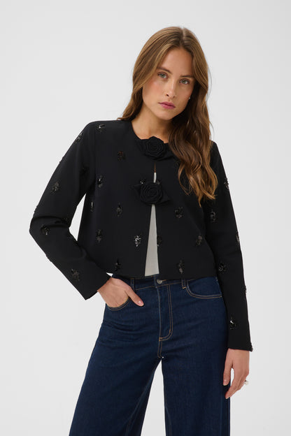 Kaffe Clothing KAvally Cropped Blouse Black