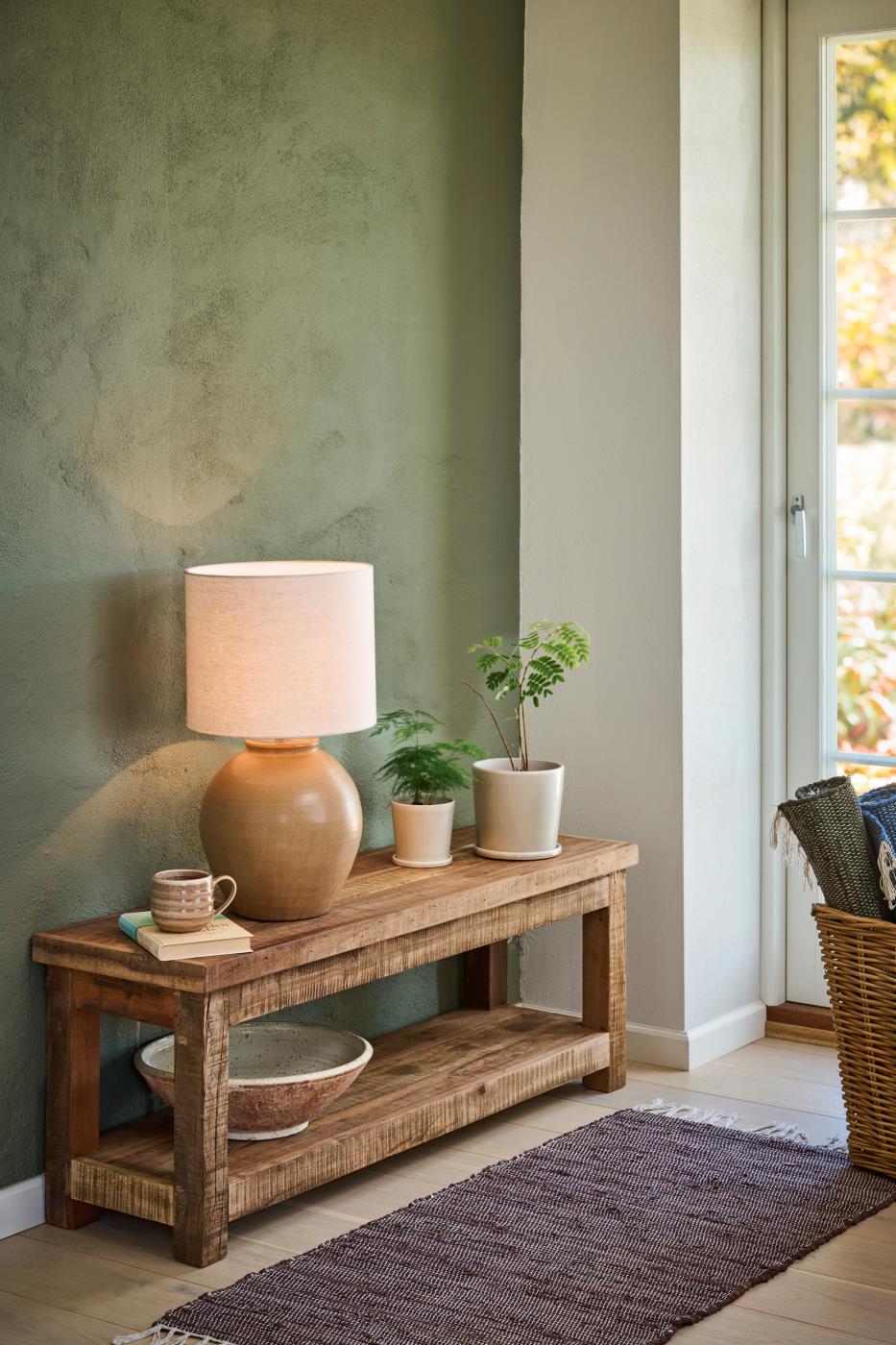 Ib Laursen Potte M/Underskål Krakeleret Glasur Saga beige