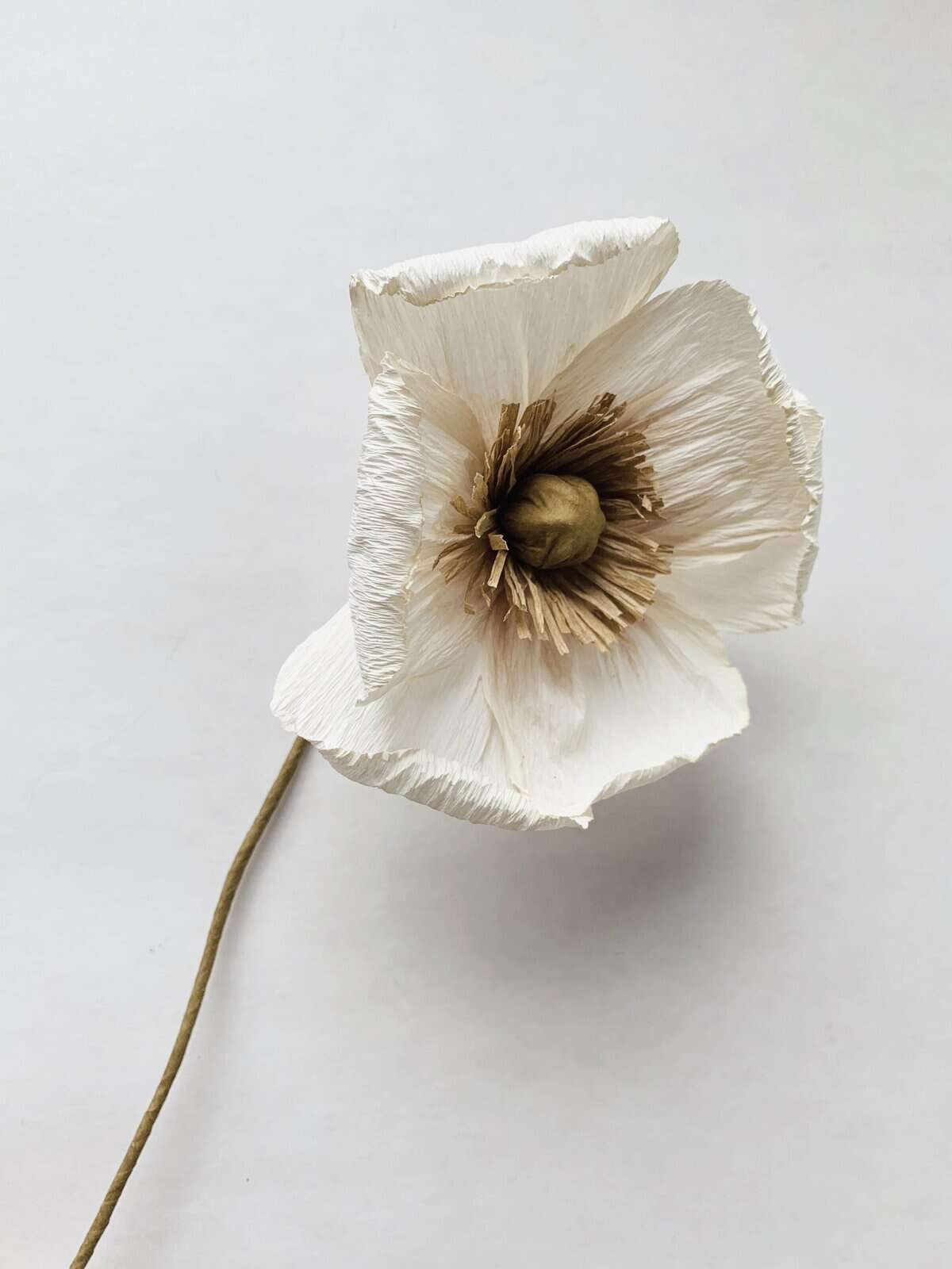 Trend Design Papirblomst valmue 30 cm hvit
