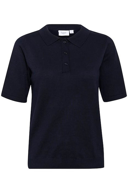 Saint Tropez MilaSZ Polo SS Pullover Night Sky