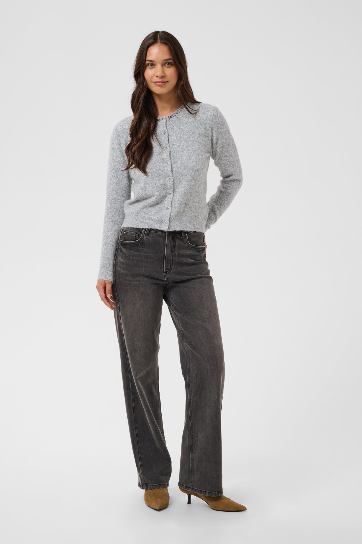 Kaffe Clothing KAselly Cardigan Grey Melange