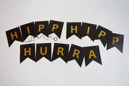 Bursdagsbanner "Hipp Hipp Hurra"