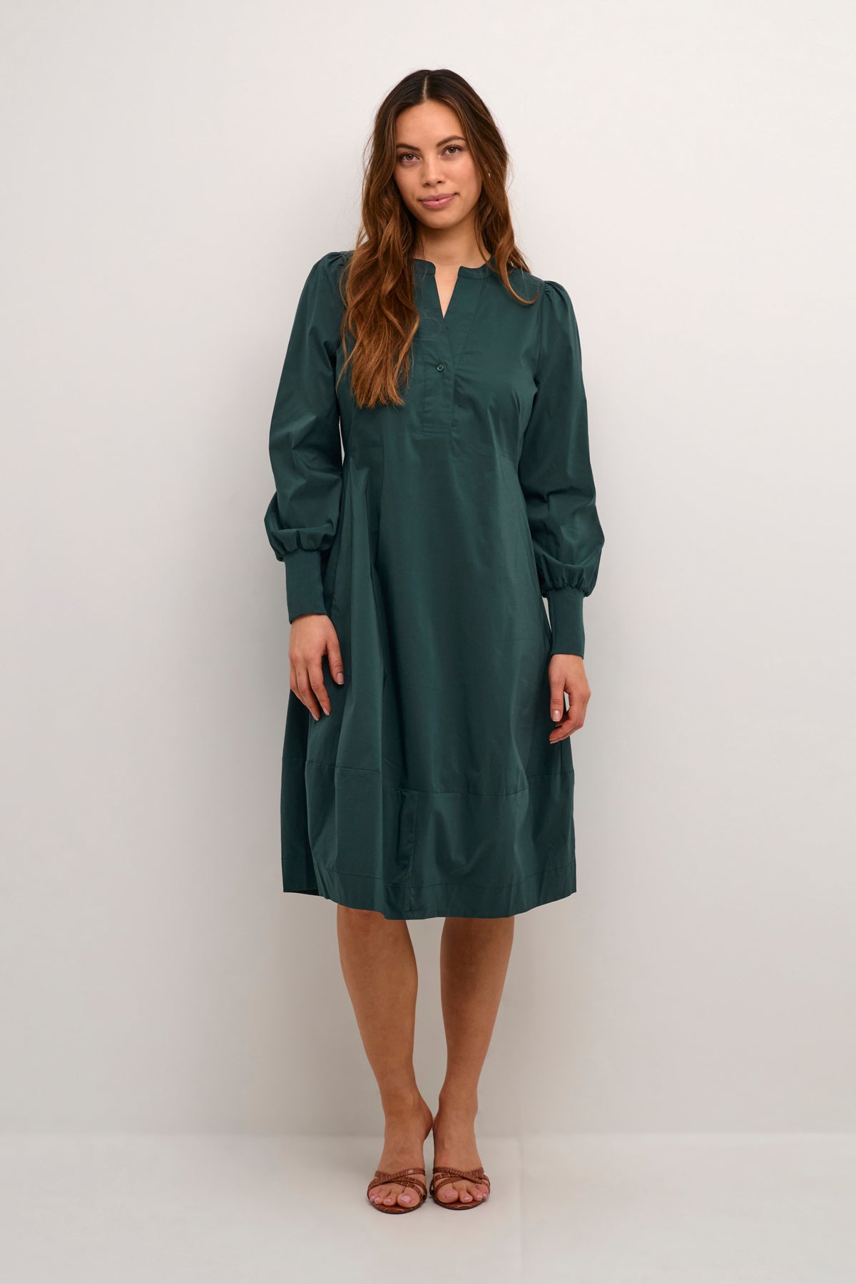 Culture CUantoinett Rib Dress Botanical Garden - Green