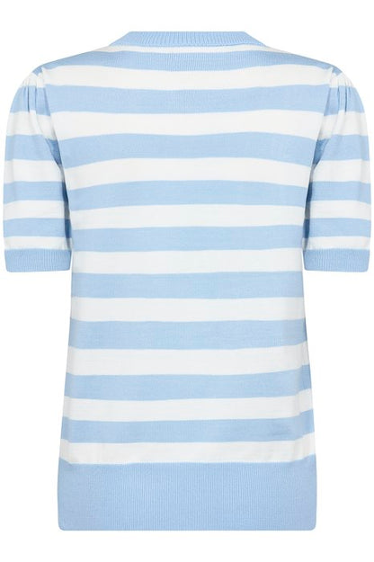 Saint Tropez MilaSZ SS Block Stripe Pullover Airy Blue Ice