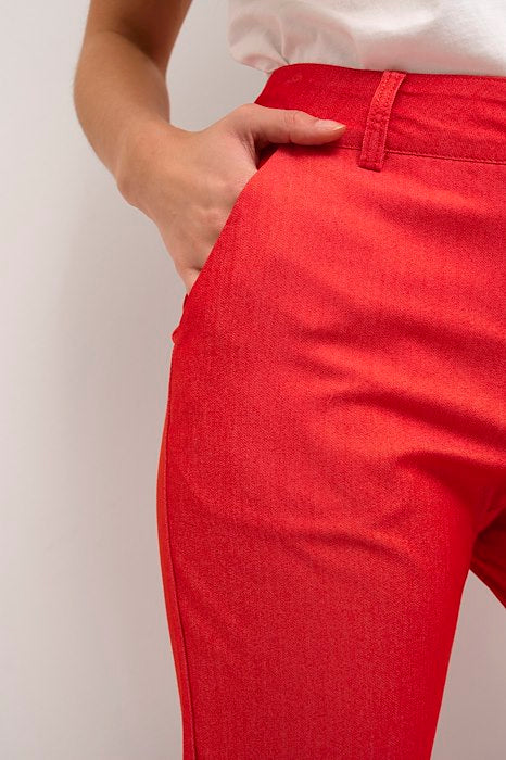 Kaffe Clothing KAlea Capri Pants Fiery Red